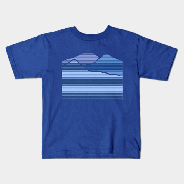 Blue Ridge Lines Kids T-Shirt by footloosefabric